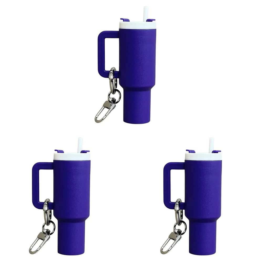 Mini Cup Keychain Lip Balm Keychain Cute Tumbler Key Ring Chapstick Holder Keychain Handbag Charms Key Ring for Handbag Decor