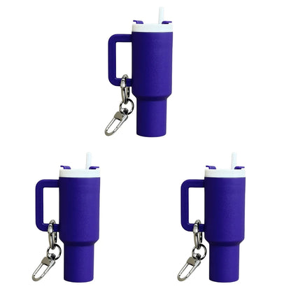 Mini Cup Keychain Lip Balm Keychain Cute Tumbler Key Ring Chapstick Holder Keychain Handbag Charms Key Ring for Handbag Decor