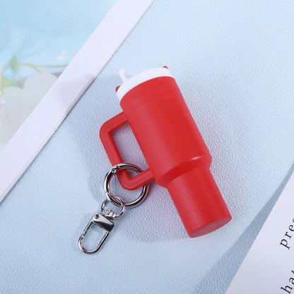 Mini Cup Keychain Lip Balm Keychain Cute Tumbler Key Ring Chapstick Holder Keychain Handbag Charms Key Ring for Handbag Decor