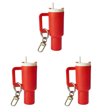 Mini Cup Keychain Lip Balm Keychain Cute Tumbler Key Ring Chapstick Holder Keychain Handbag Charms Key Ring for Handbag Decor