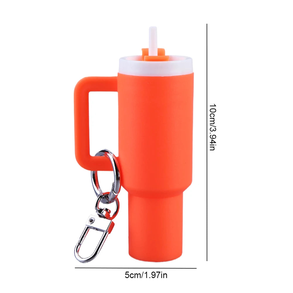 Mini Cup Keychain Lip Balm Keychain Cute Tumbler Key Ring Chapstick Holder Keychain Handbag Charms Key Ring for Handbag Decor