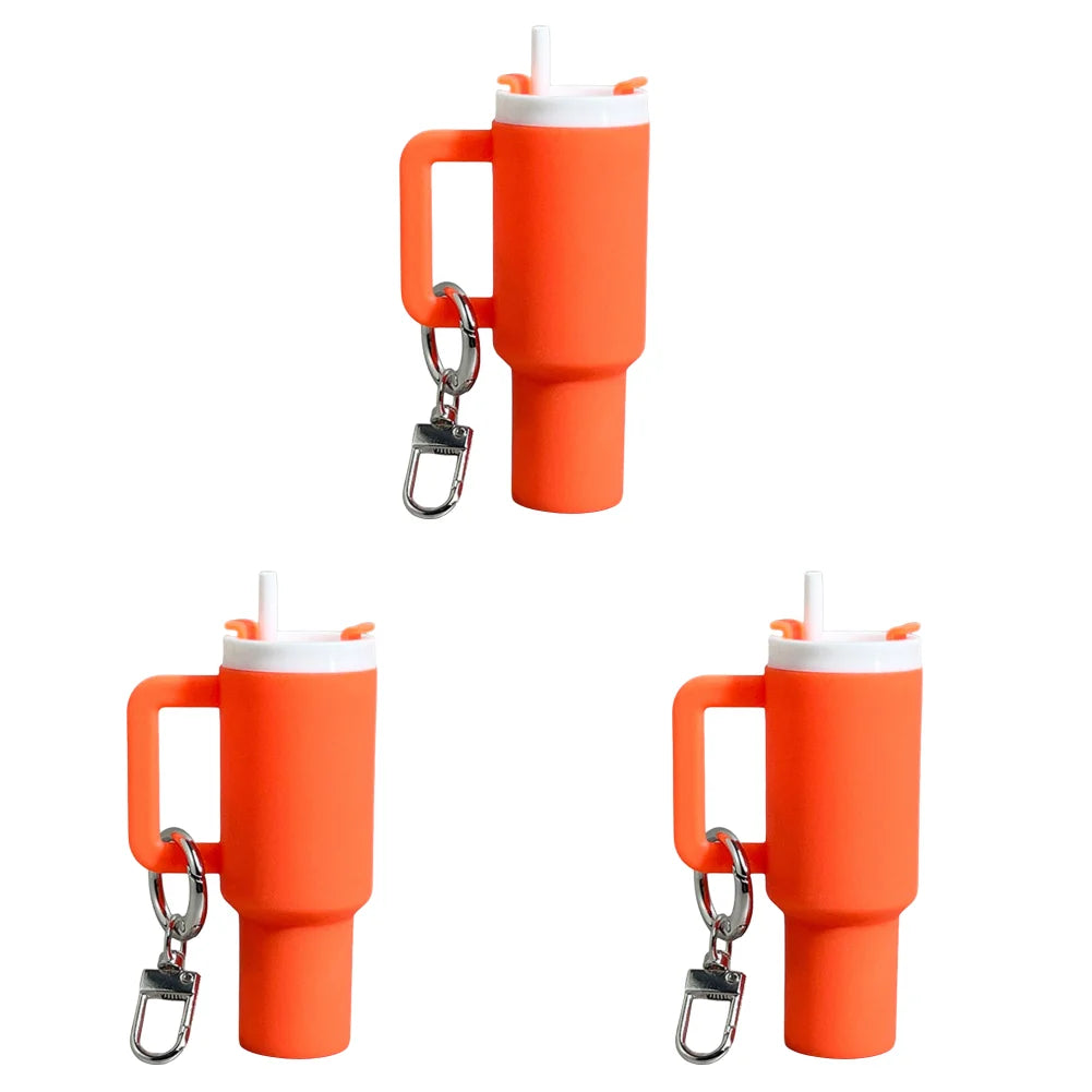 Mini Cup Keychain Lip Balm Keychain Cute Tumbler Key Ring Chapstick Holder Keychain Handbag Charms Key Ring for Handbag Decor