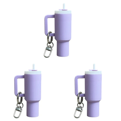 Mini Cup Keychain Lip Balm Keychain Cute Tumbler Key Ring Chapstick Holder Keychain Handbag Charms Key Ring for Handbag Decor