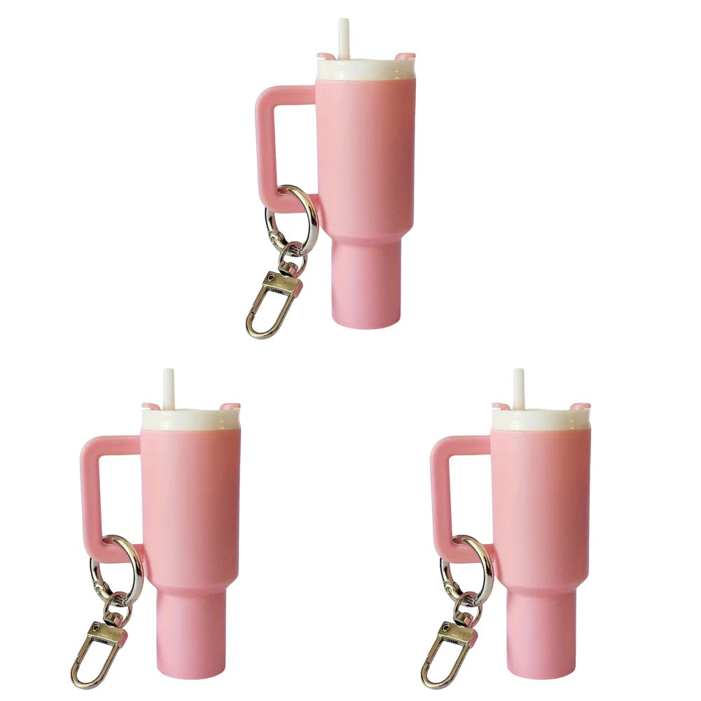 Mini Cup Keychain Lip Balm Keychain Cute Tumbler Key Ring Chapstick Holder Keychain Handbag Charms Key Ring for Handbag Decor