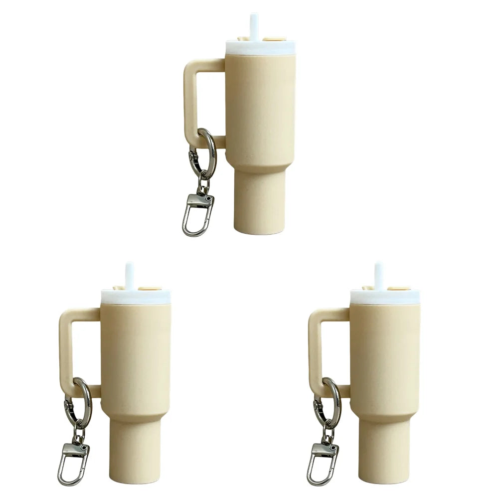 Mini Cup Keychain Lip Balm Keychain Cute Tumbler Key Ring Chapstick Holder Keychain Handbag Charms Key Ring for Handbag Decor